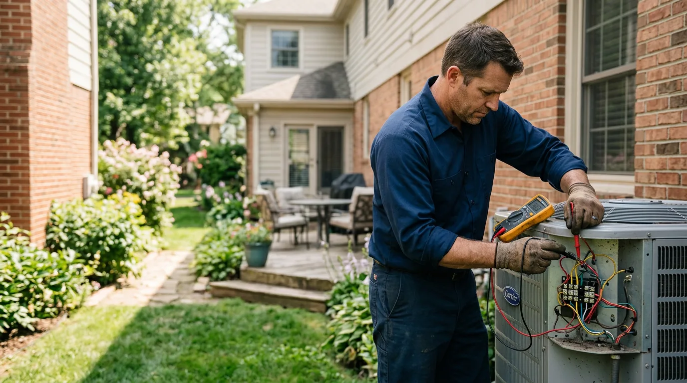 HVAC technician working near Kinmundy, IL